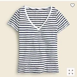 J. Crew Vintage Cotton V-neck t-shirt in stripe
